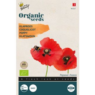 Organic Papaver, Klaproos Rood (BIO)