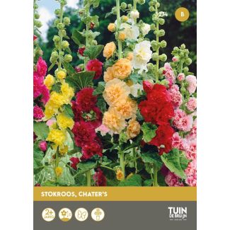 Stokroos zaden Tuin de Bruijn