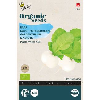 Organic Raap Platte Witte Mei (BIO)