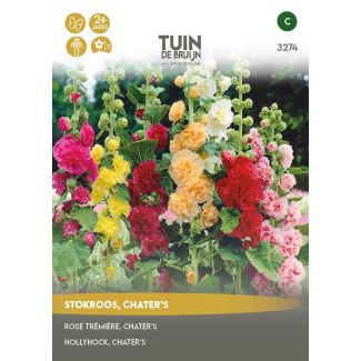 Stokroos zaden van Tuin de Bruijn