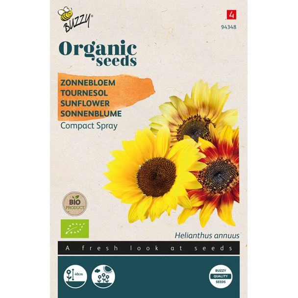 Zonnebloem Compact Spray biologische zaden