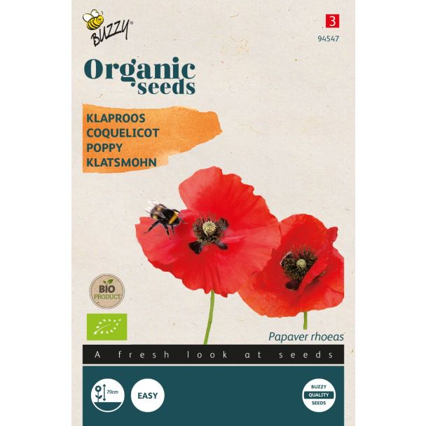 Biologische klaproos zaden