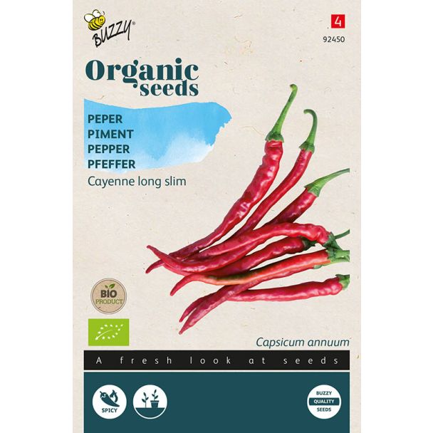 Organic Peper Cayenne long slim (BIO)