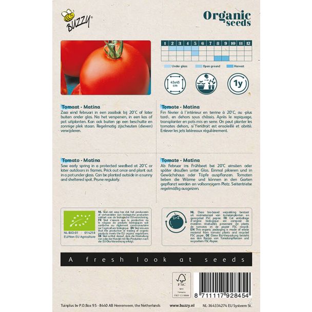 Tomaat Matina - biologisch groentezaad