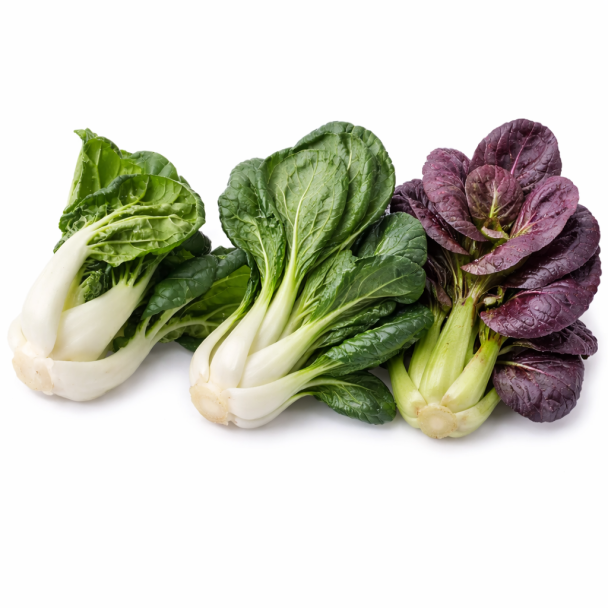 Deze mix bestaat uit drie snelgroeiende bladkooltjes: Rode tatsoi, mini pakchoi witstelig en pakchoi groenstelig ‘Hanakan’.