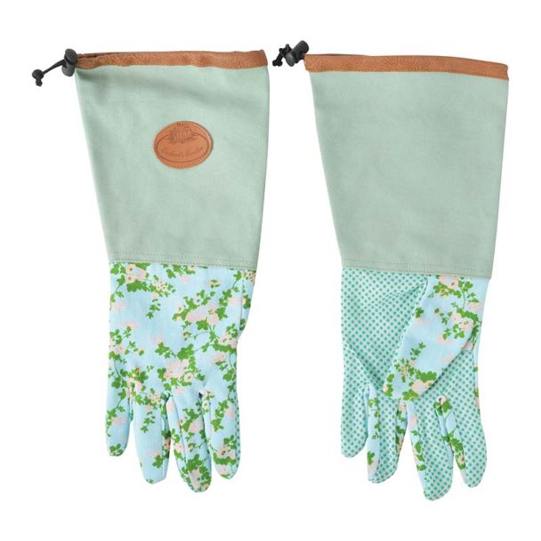 Tuinhandschoenen lang roosprint/jute, one size (RD35) | Esschert