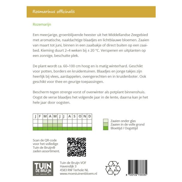 Zaai instructie voor rozemarijn zaden