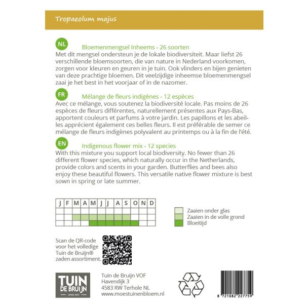 Zaai instructie voor inheems bloemenmengsel