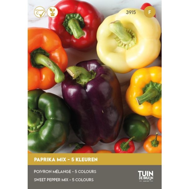 5 soorten paprika zaden