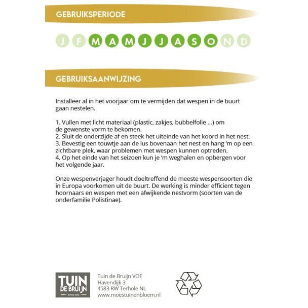 Handleiding Waspinator